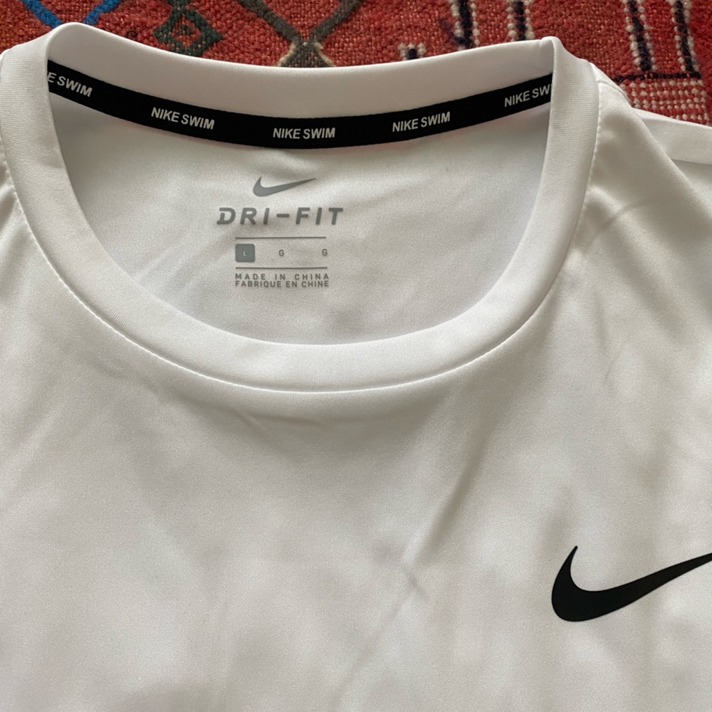 NWOT Nike White Dri-FIT Swim Shirt